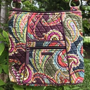 Vera Bradley Hipster Crossbody Bag Purse In Heirloom Paisley Pattern
